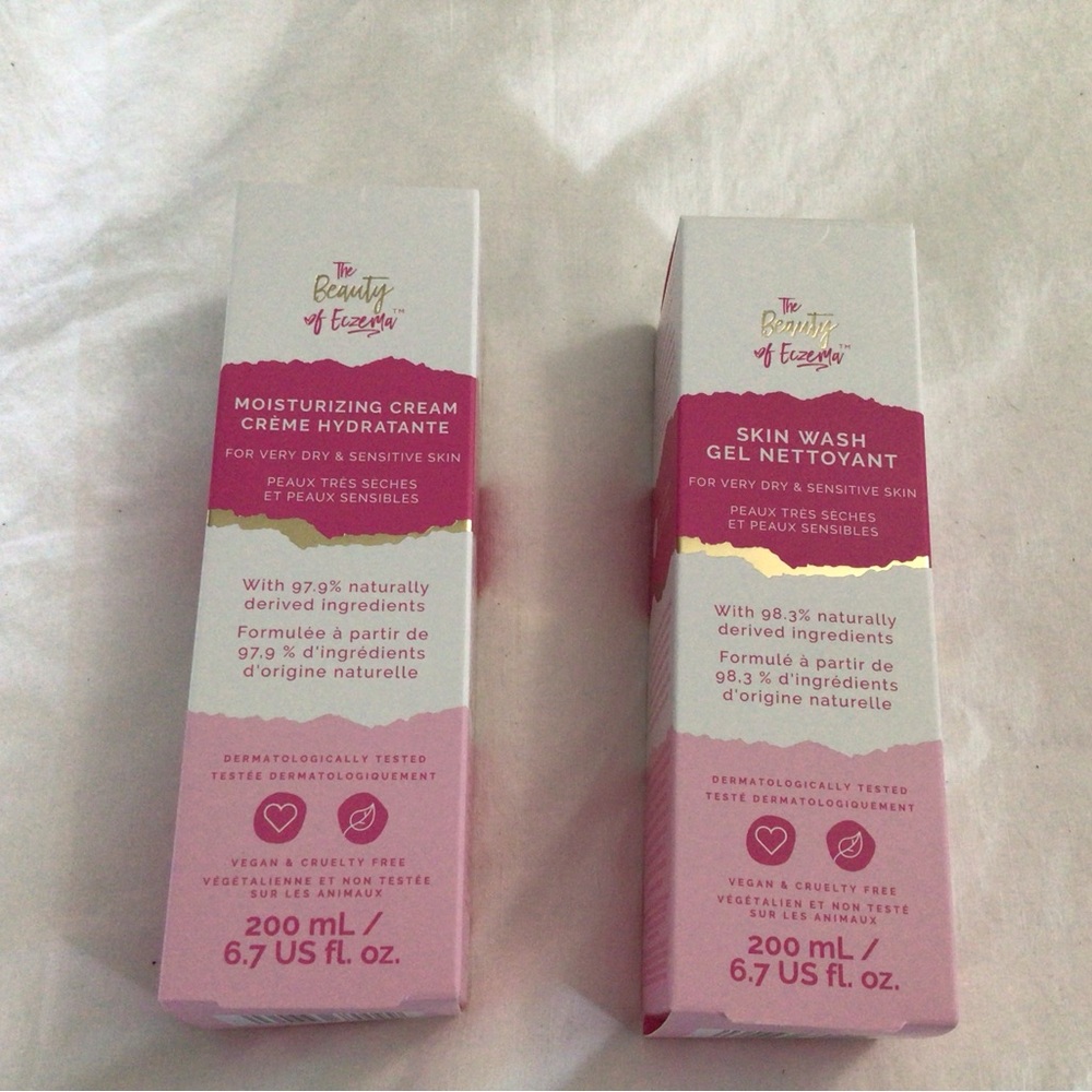 NEW The Beauty of Eczema - Skin Wash & Moisturizing Cream - Vegan - 2 x 200ml